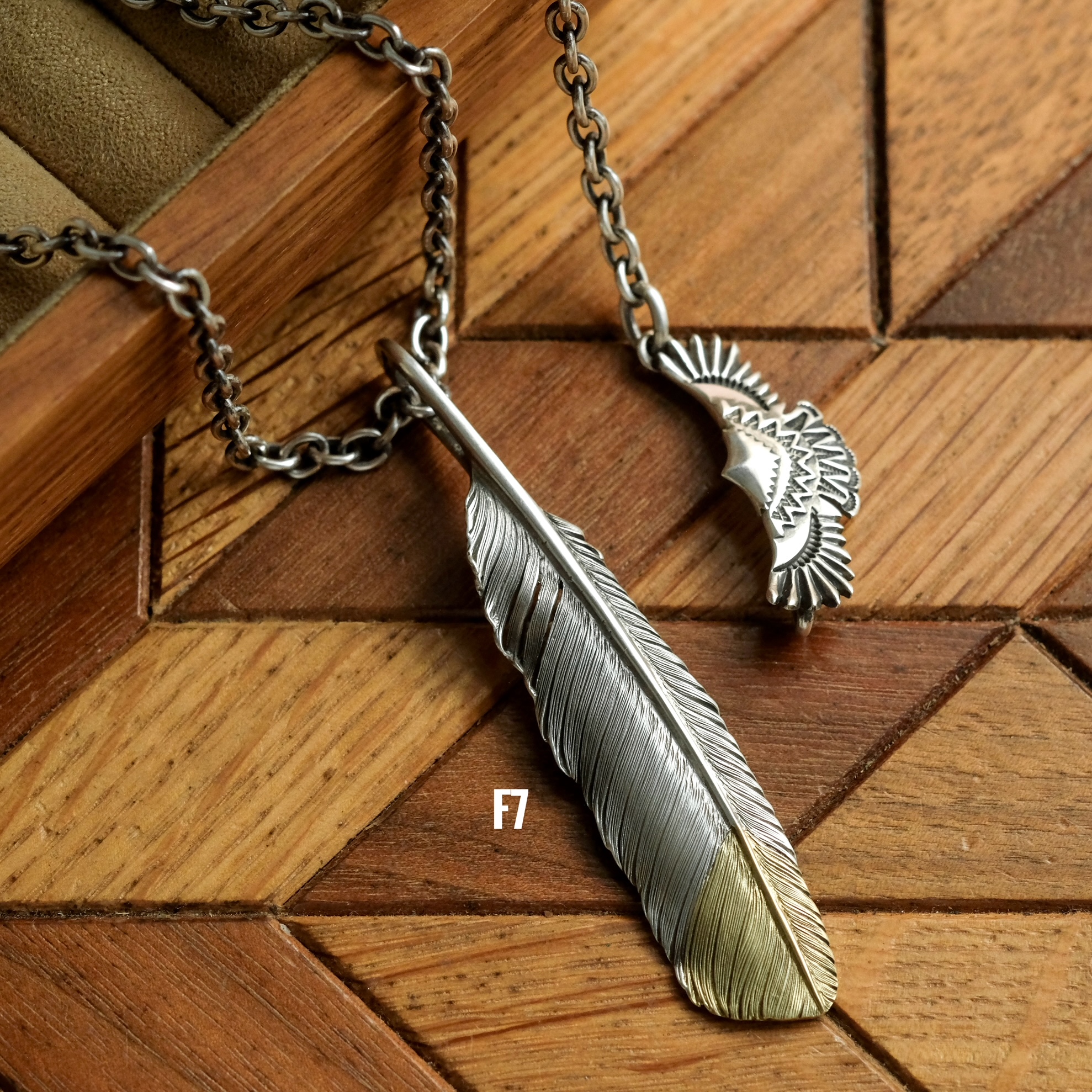 Hozho Feather Pendant Hozho Silver BTO] 日本【Hozho】匠人手打18K点