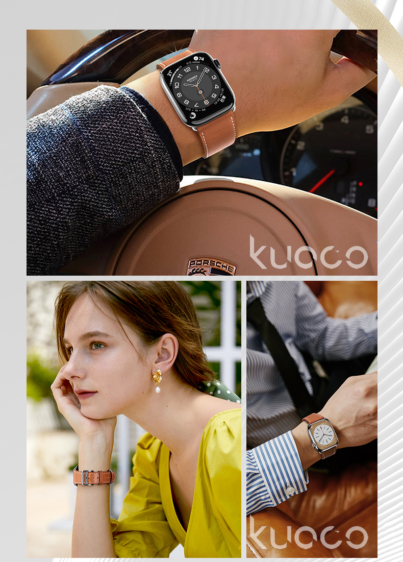 真皮錶帶 適用Apple Watch 10錶帶 Ultra 9 8 7 6 5 SE 蘋果手錶錶帶 44 45 46mm | 蝦皮購物