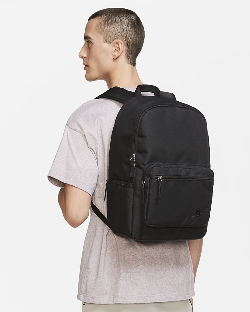 ️全新 正版 Nike 後背包 雙拉鍊 15吋 多口袋 筆電夾層 全黑米白DN3592-010 | 蝦皮購物