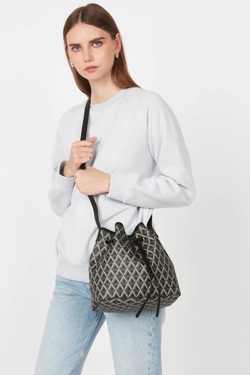 （真品/正品）全新 （原廠標籤 防塵袋） 法國LANCASTER Paris 真皮SAC 水桶包+小錢包 非goyard | 蝦皮購物