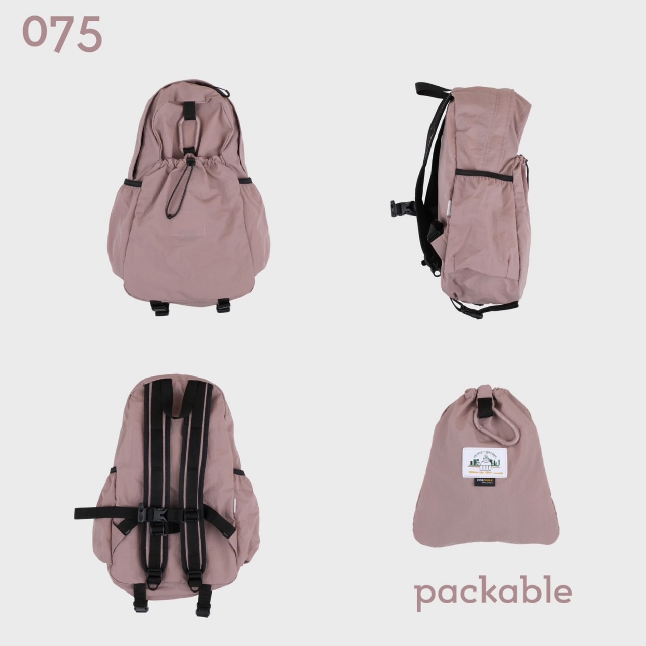 ★MMOGARDEN★mmo backpack nylon wrinkle★送料・関税込★ mmo backpack nylon wrinkle / black