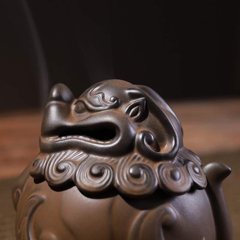 【茶王商店】仿古狻猊香爐 香爐 貔貅 貔貅香爐 檀香爐 盤香爐 薰香爐 檀香 沉香爐 線香 薰香爐 線香爐 香立 香插 | 蝦皮購物