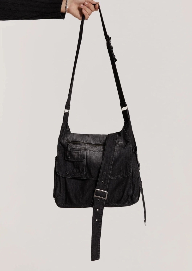 M.Lu} Jaded London Stellar Denim Messenger Bag 丹寧水洗郵差