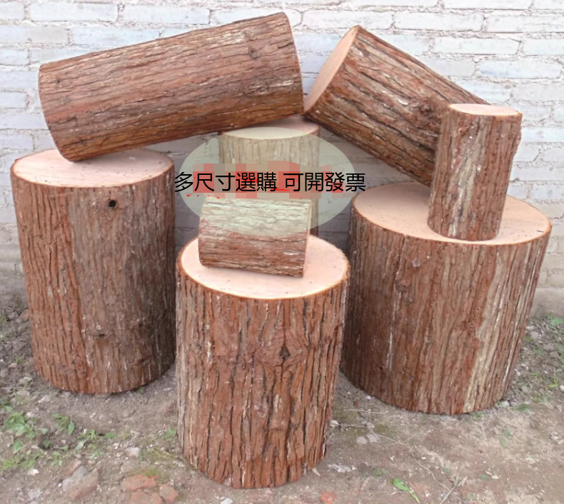 多尺寸選購 仿真 木樁天然杉皮樹樁圓木墩 空心杉木樁 婚慶路引原木帶皮木樁道具 | 蝦皮購物