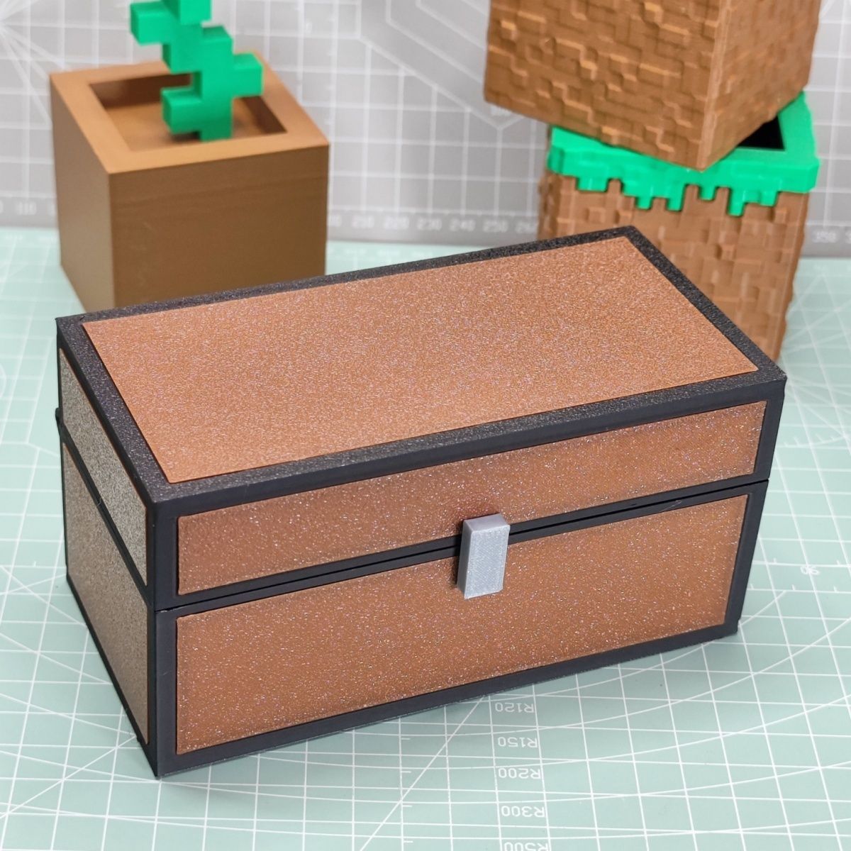 台灣熱賣 我的世界收納盒 Minecraft箱子 桌面擺件 桌面收納盒 我的世界寶箱收納盒 化妝品收納盒 玩具收納盒 | 蝦皮購物