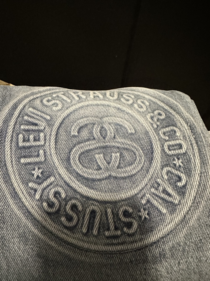 Stussy x LeviⓈ Embossed 501 Jeans Rugged-Blue 刷色牛仔褲聯名款