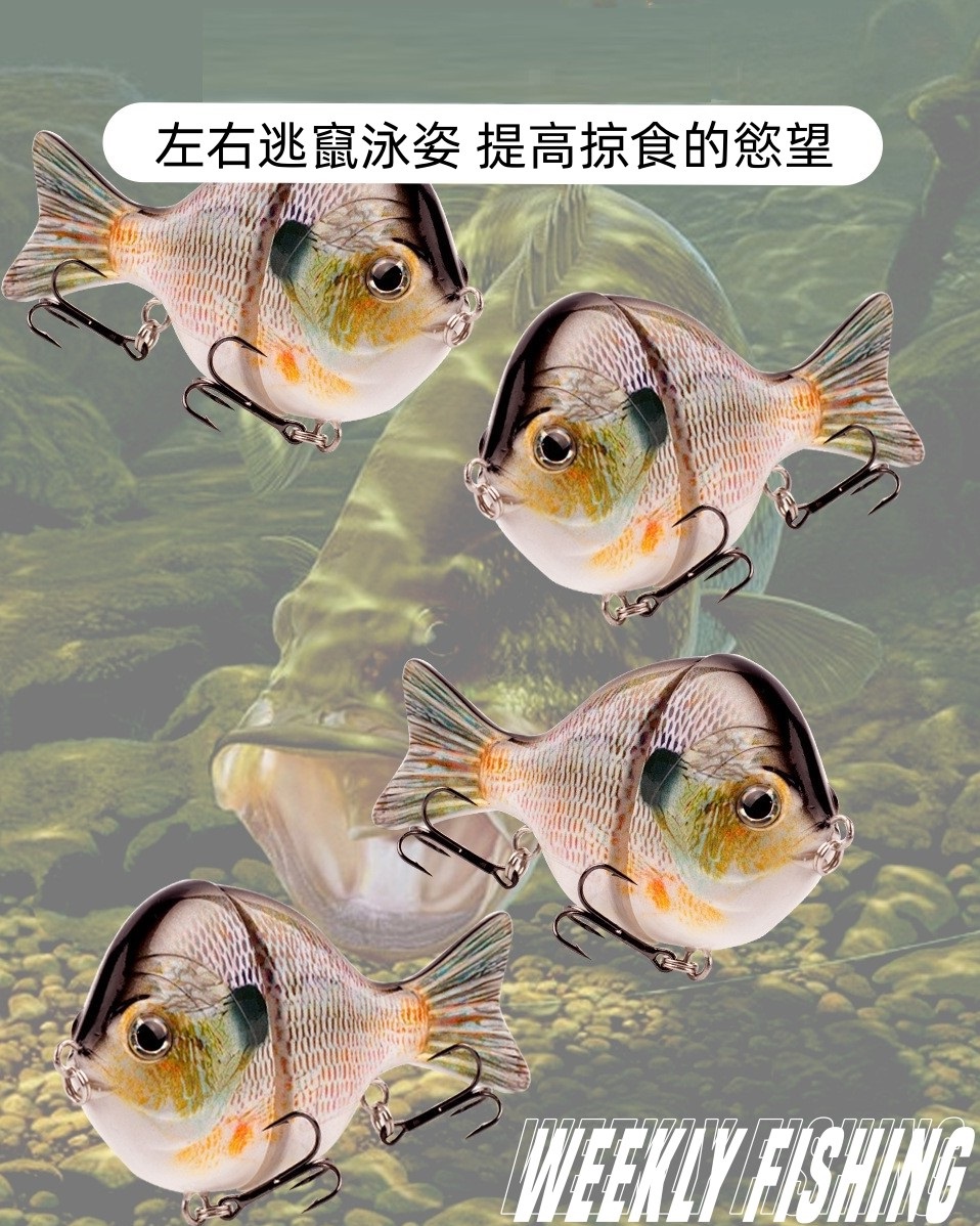 兩節沈水擬真路亞假餌9CM 34.5G多節太陽魚/石斑必殺/百甲必備 兩節沈水擬真路亞假餌9CM 34.5G多節太陽魚/石斑必殺/百甲必備
