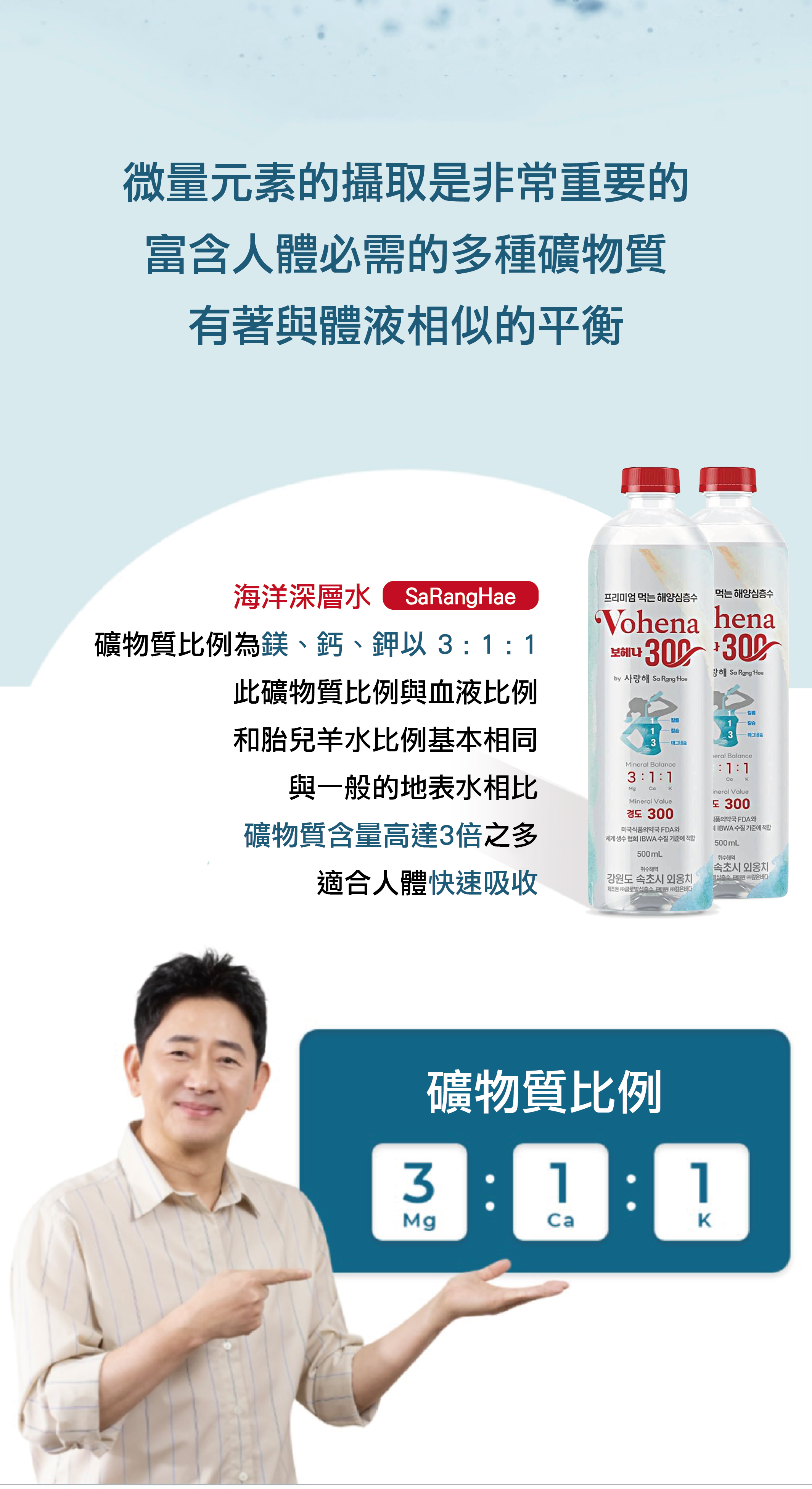 韓國 Sa Rang Hae 海洋深層水 20入 500ml 寶海娜 Vohena款 (有效期限2026/12/8) | 蝦皮購物
