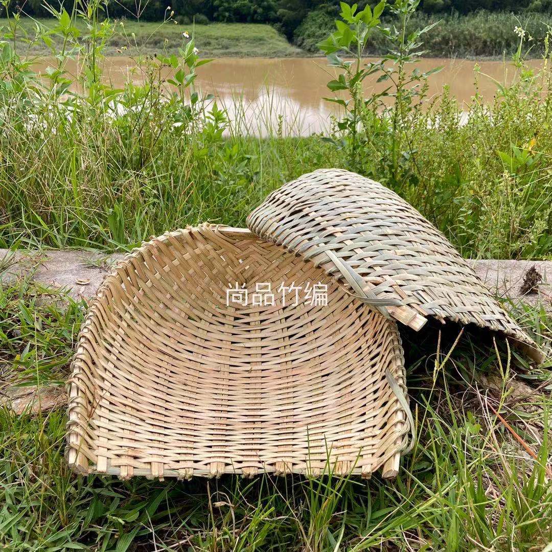 竹籃 竹筐 純手工 竹編制品 不帶耳朵泥土開口鏟防洪箢篼箢箕石頭糞箕篼撮箕畚箕簸箕 | 蝦皮購物