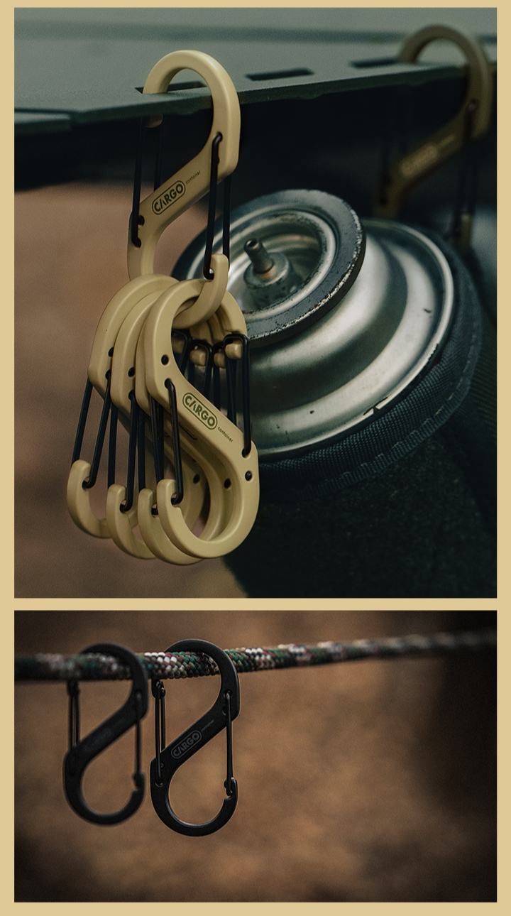 早點名｜CARGO S型登山扣 ( 2種尺寸) S型掛勾 吊物掛勾 掛物扣 露營用品 露營小物 背包掛扣 登山 露營繩扣 | 蝦皮購物