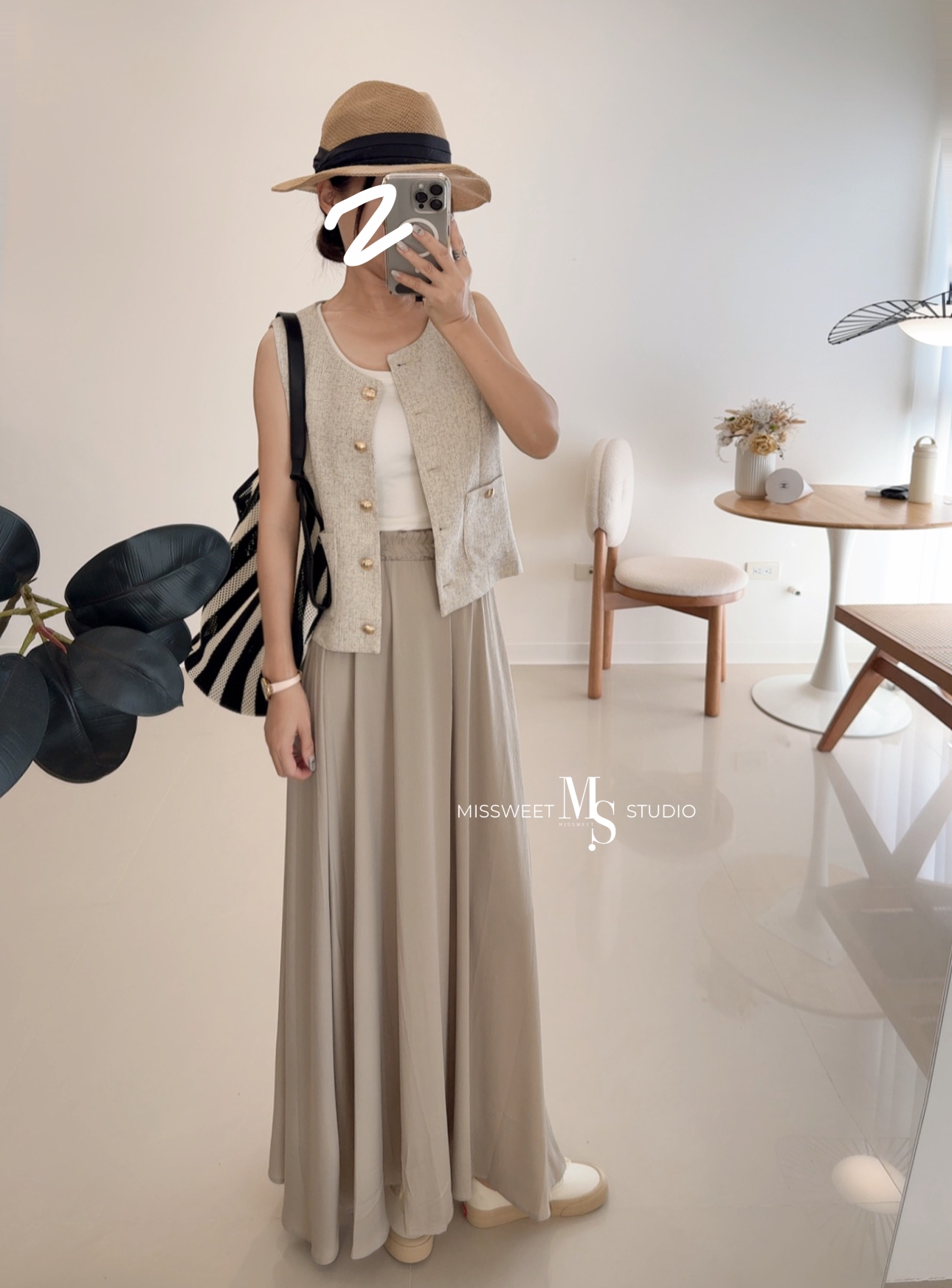 Koa Dress 小香風背心連身裙-  Grey 灰色 (CB680)
