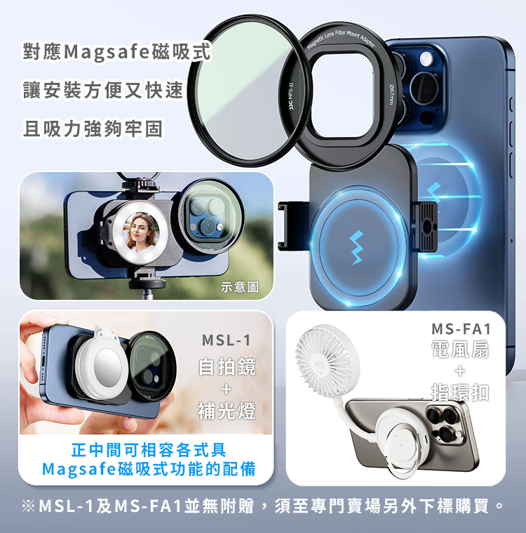 又敗家JJC磁吸Magsafe手機67mm濾鏡轉接環架冷靴座MFS-II適iPhone 16/15/14 Pro Max | 蝦皮購物