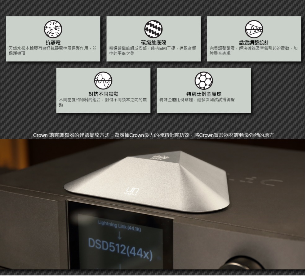 Ungnoi 太極 CROWN皇冠 音響諧震調整器 避震調音角錐 腳座