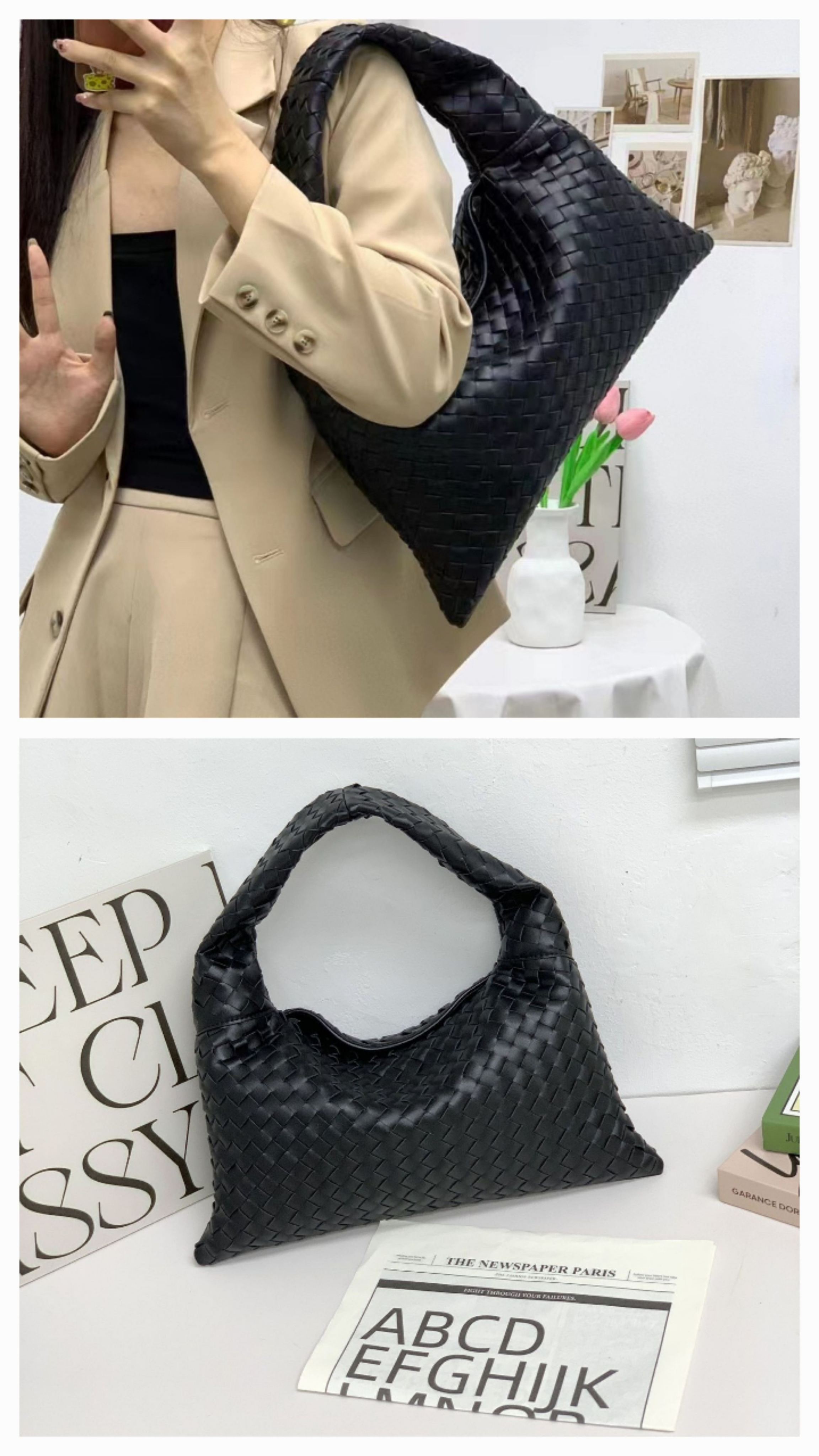 [sᴀᴀʟᴀʟᴀ](現+預)編織包 牛皮編織包 編織大包 托特包 真皮編織包 牛角包 手工編織包 皮編織包 皮革編織包 | 蝦皮購物
