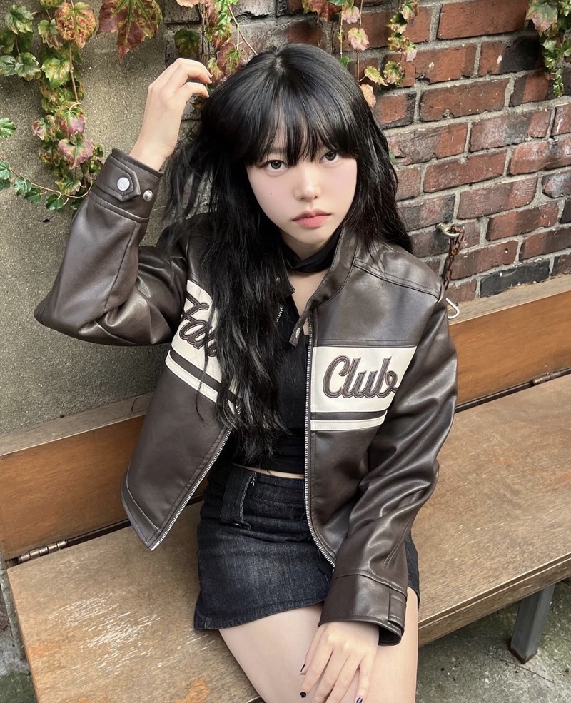 NASTY FANCY CLUB★韓国★[NF] BIKE CROP LEATHER JACKET NASTY FANCY CLUB) BIKE CROP LEATHER JACKET｜black