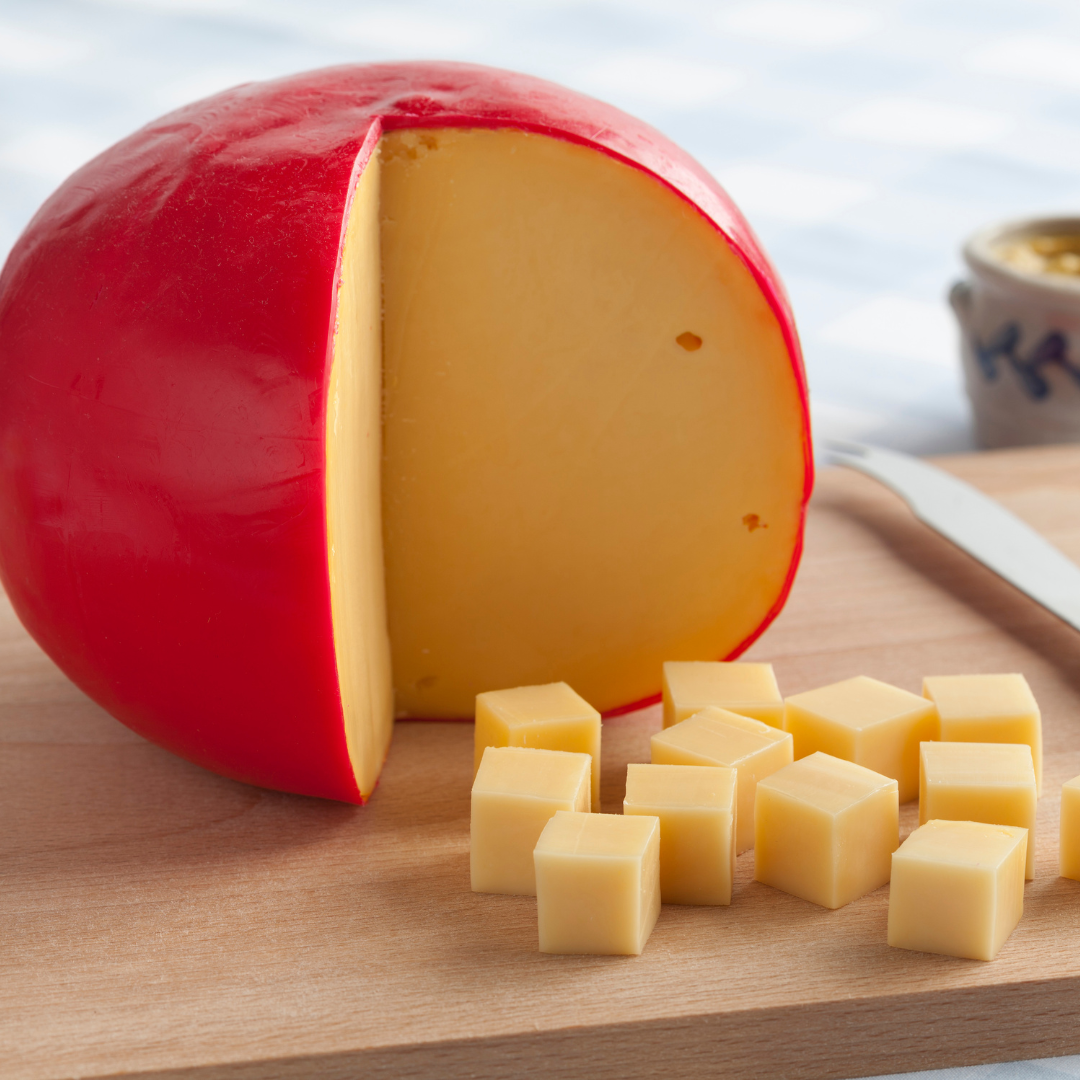 【起司小賣】荷蘭 冷藏 艾登球型乾酪 切塊 艾登起司 艾登乾酪 Edam Cheese | 蝦皮購物
