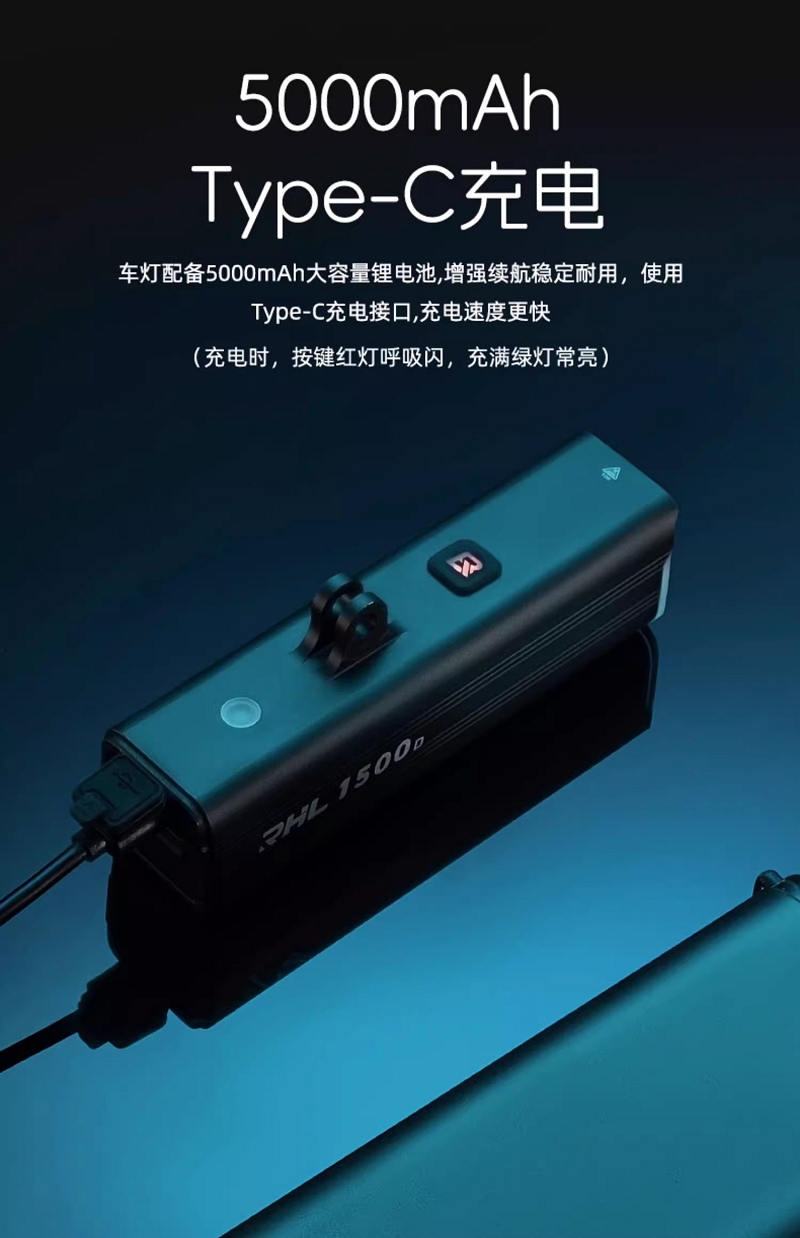 ROCKBROS RHL-1000/RHL-1500前燈 自行車單車頭燈 USB充電【飛輪單車】 | 蝦皮購物