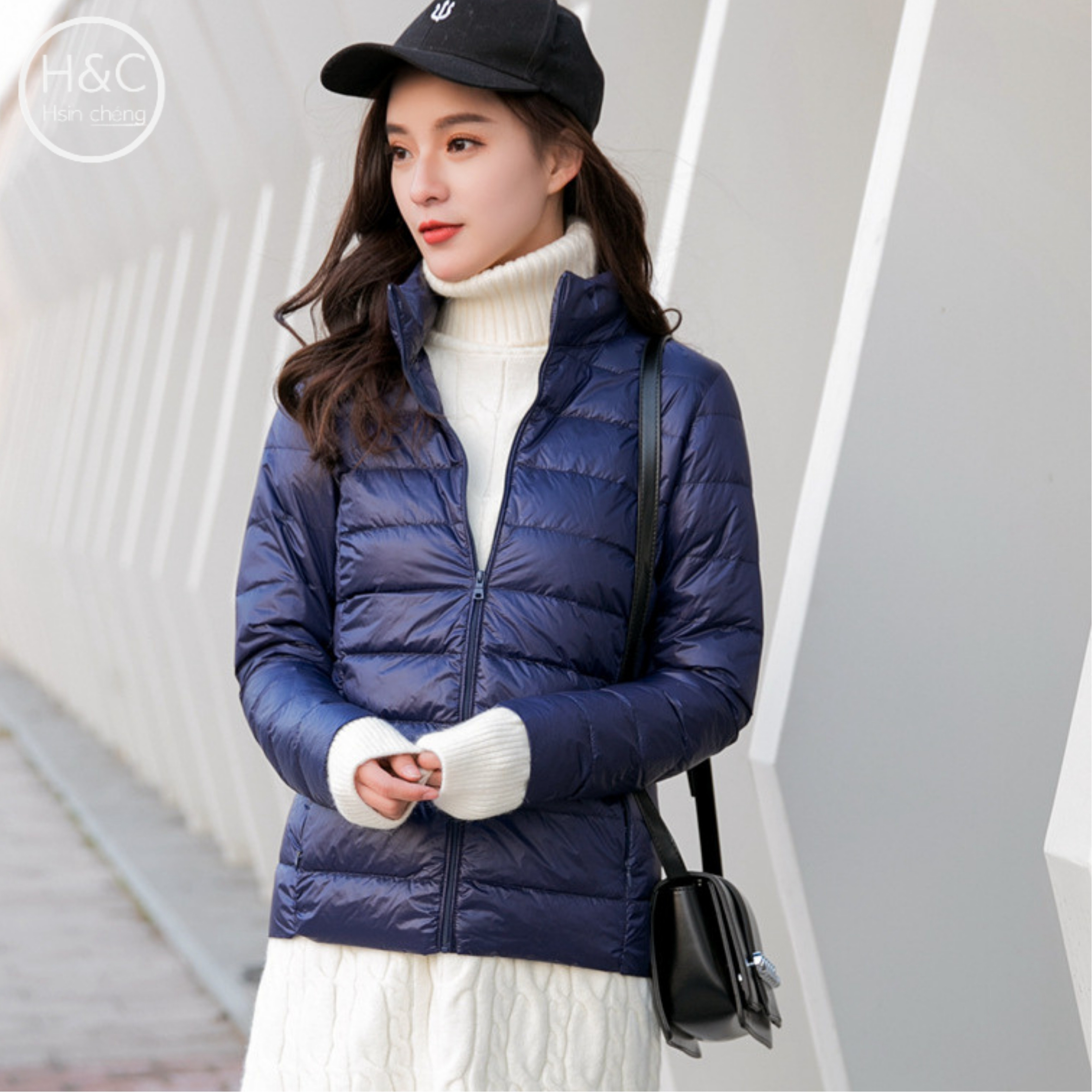免運H&C 白鴨絨外套 立領外套 女生外套 冬季外套 大衣女 羽絨外套 羽絨衣 輕羽絨 保暖外套 韓國外套 外套女C46 | 蝦皮購物