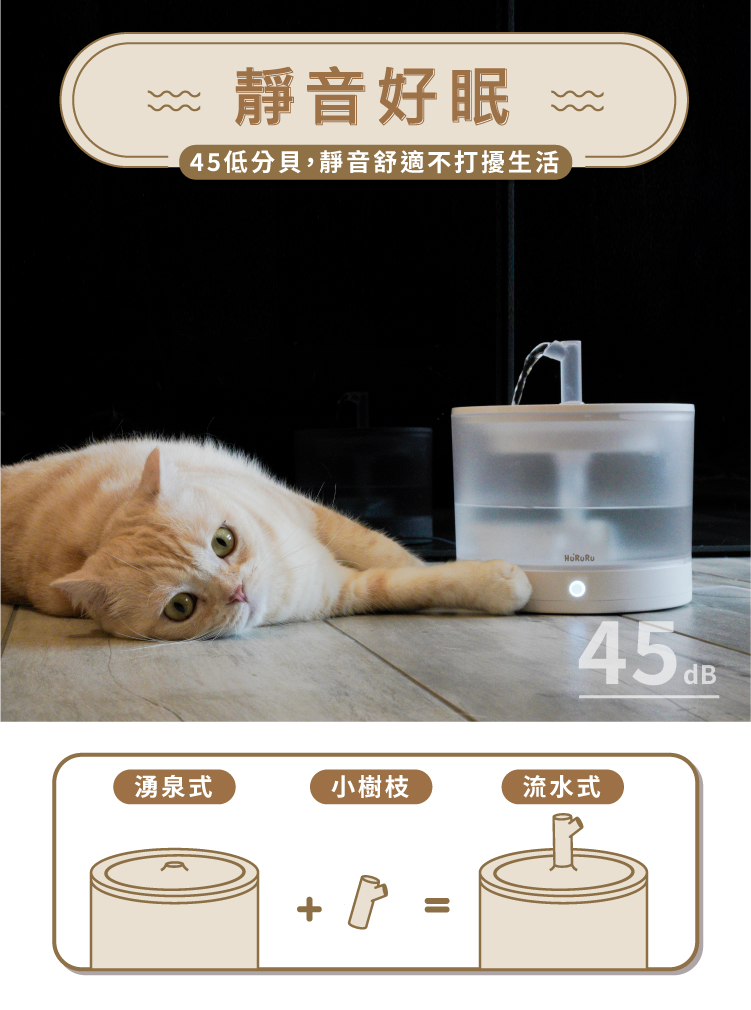 【防御工事】Hururu 咕嚕嚕 無線馬達寵物飲水機｜好清洗x低分貝 | 蝦皮購物