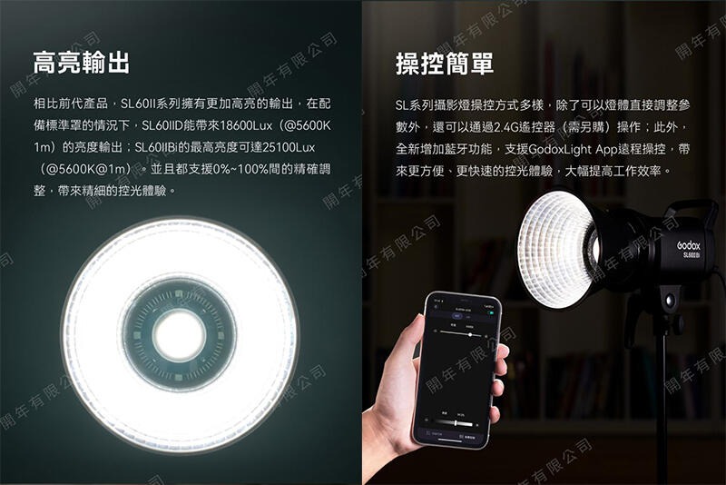 ☆大人氣☆公司貨 Godox 神牛 SL-60 II D 白光 / SL60II BI 雙色溫 60W LED 持續燈 | 蝦皮購物