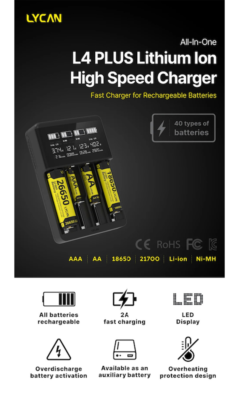 《LYCAN》L4 PLUS 充電器｜【IDiver海怪水下】不含電池 LED顯示電量 高速快充 防過熱 | 蝦皮購物