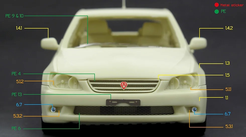 傑作坊】ZoomOn Z142 1/24 Toyota Altezza Gita 樹脂套件| 蝦皮購物