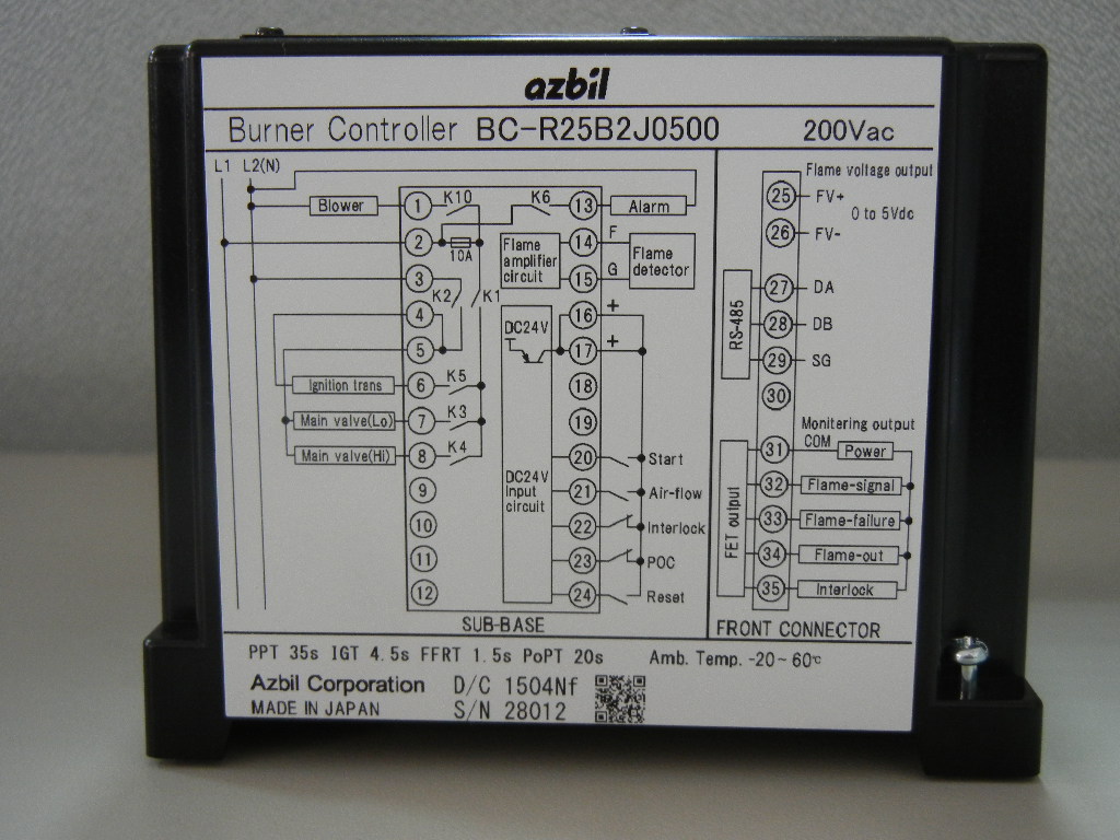 Azbil burner controllers BC-R25 B2J0500 日本 Azbil 程序控制器(瓦斯) | 蝦皮購物