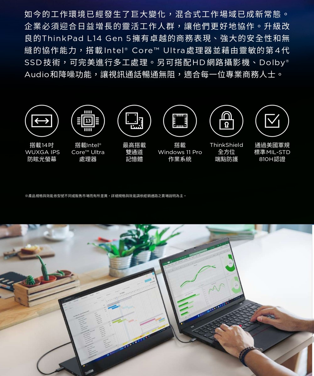 Lenovo 聯想 Thinkpad L14 14吋ai Pc商務筆電 U7 155h16g1tbw11p三年保 蝦皮購物 