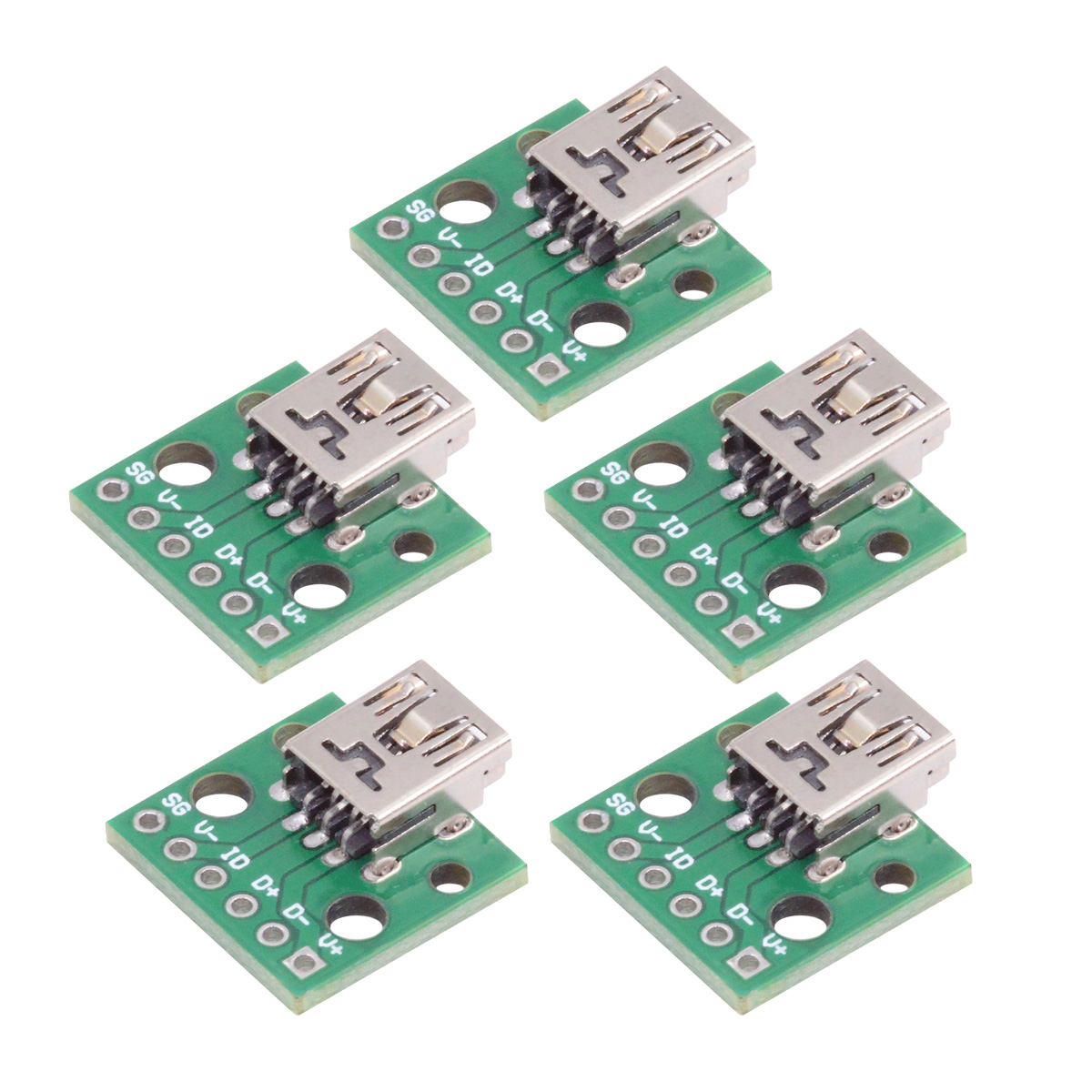 CN-040 (一組有5個) Mini USB母頭帶PCB實驗用 DIY OEM 臥式Mini USB母帶PCB板焊接式 | 蝦皮購物