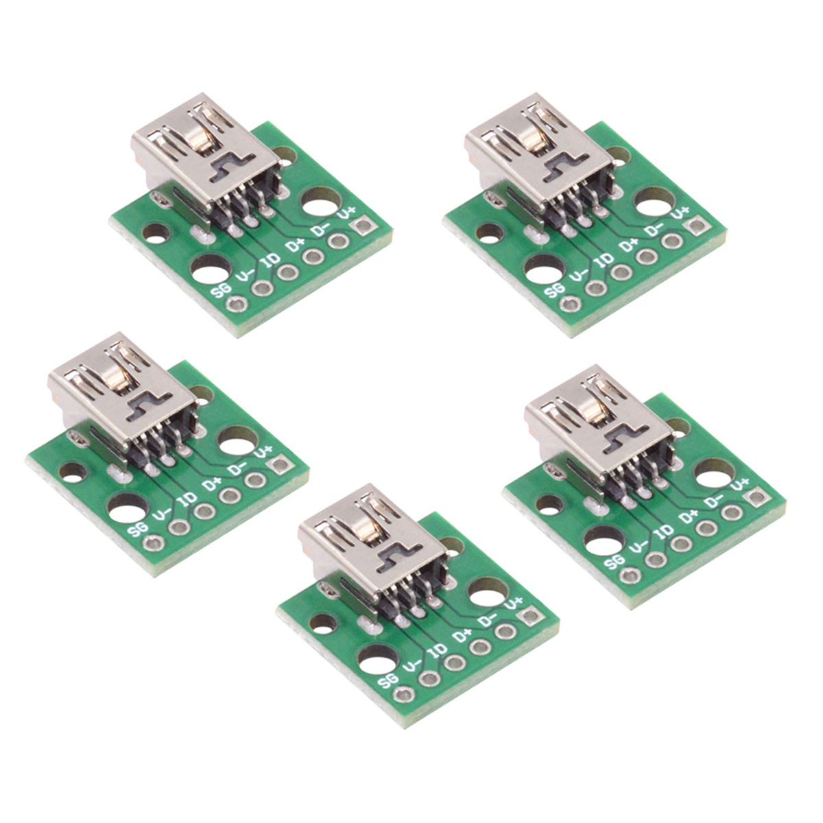 CN-040 (一組有5個) Mini USB母頭帶PCB實驗用 DIY OEM 臥式Mini USB母帶PCB板焊接式 | 蝦皮購物