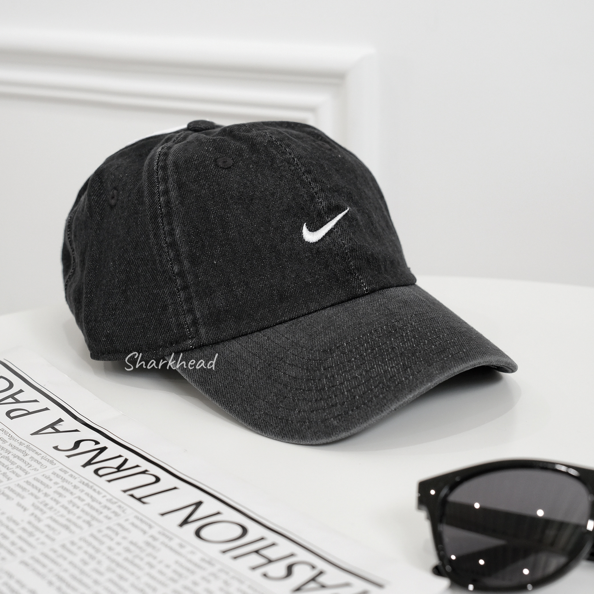 Sharkhead】現貨Nike Club Cap 老帽丹寧藍牛仔淺藍刺繡小勾HF0383-429