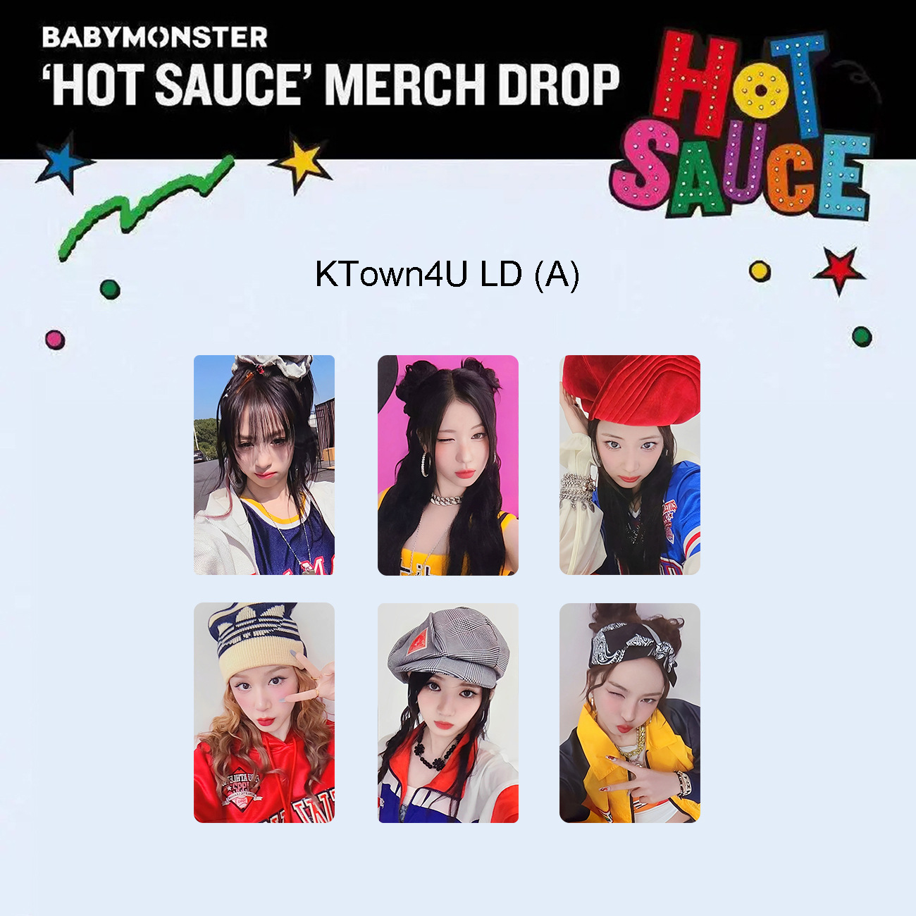 babymonster數碼單曲特典卡寳怪新專輯Hot Sauce小卡K4 MA特典申廈藍ASA