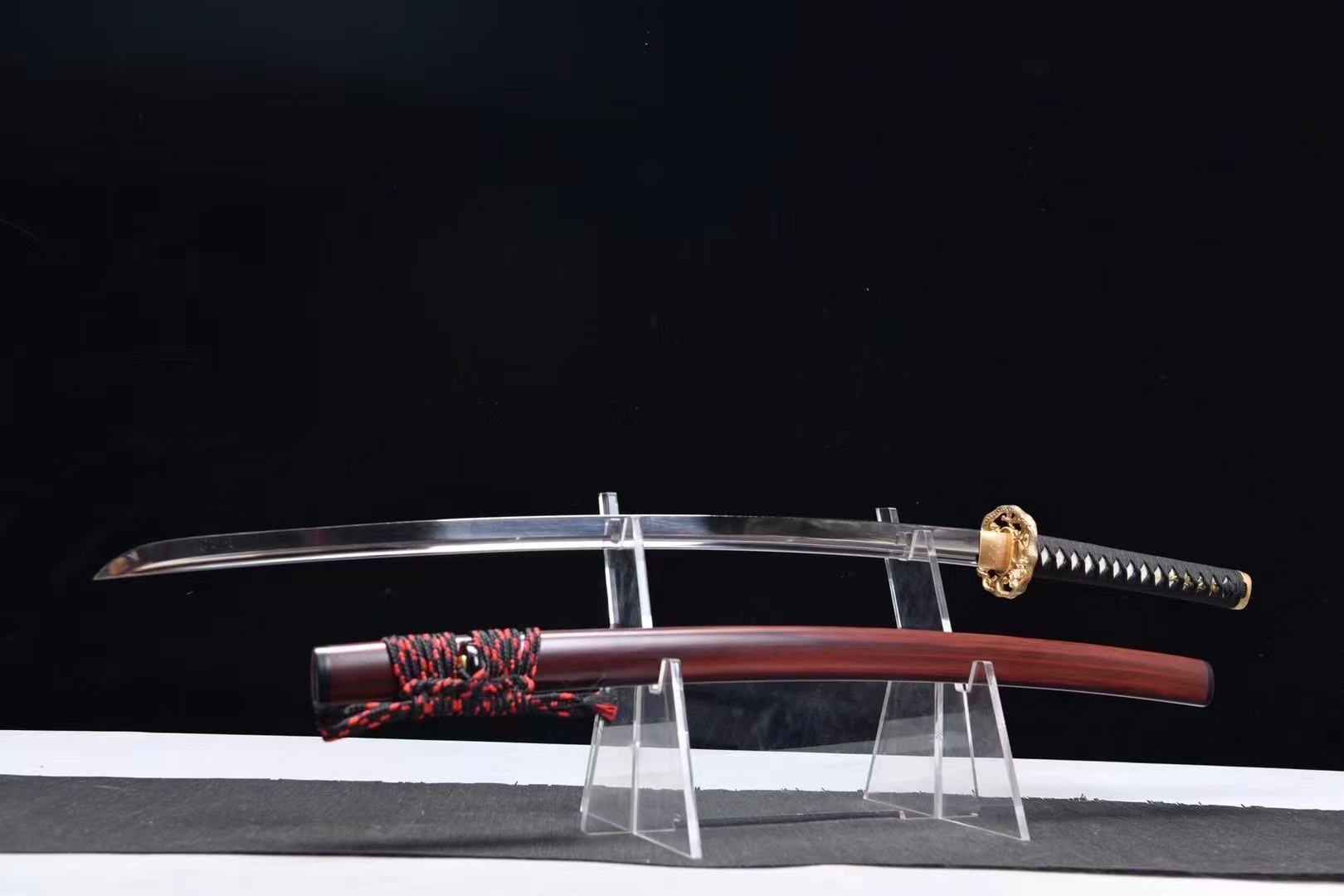 【御宗】26寸鋒鋼鏡面研磨真魚皮武士刀-《匯龍》中小武士刀 太式 katana 野太刀 日式刃 武士道 收藏送禮 未開刃 | 蝦皮購物