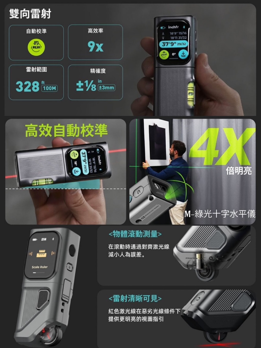 一機多用《M-Cube》模組化雷射測量儀《豪華版》雷射測距儀 電子測距儀 測距儀 雷射尺 量距機 爆表黑科技 | 蝦皮購物