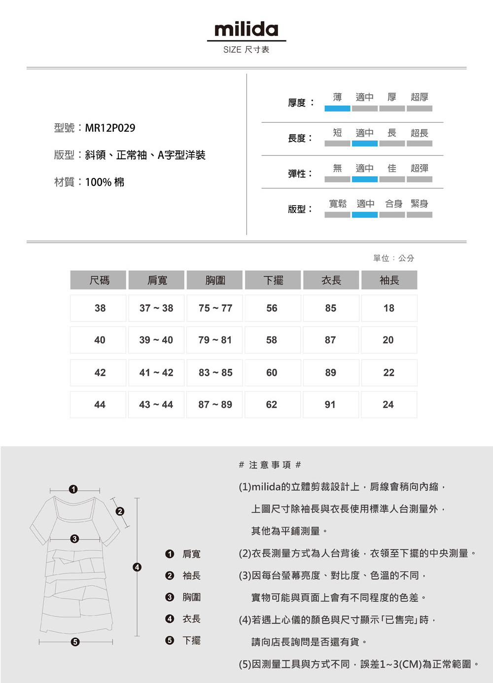 milida 純棉洋裝 A版休閒洋裝 MR12P029 | 蝦皮購物