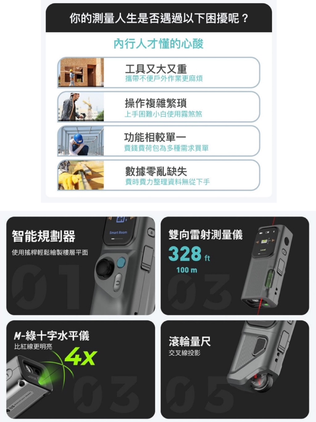 一機多用《M-Cube》模組化雷射測量儀《豪華版》雷射測距儀 電子測距儀 測距儀 雷射尺 量距機 爆表黑科技 | 蝦皮購物