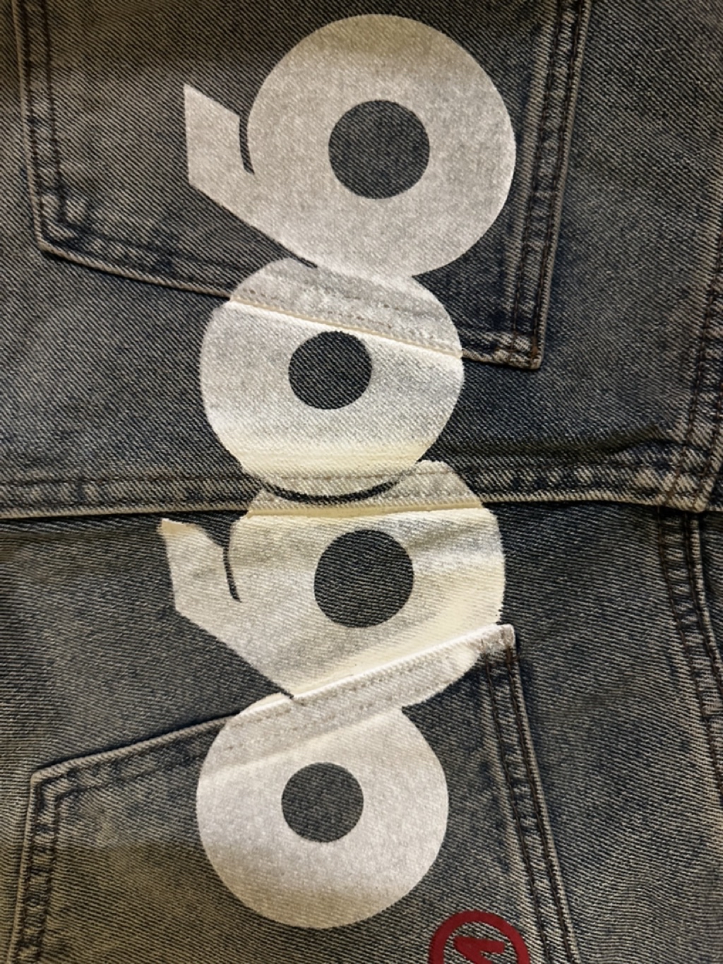 9090 OG Logo Painted Denim Pants 9090 OG Logo Painted Denim Pants