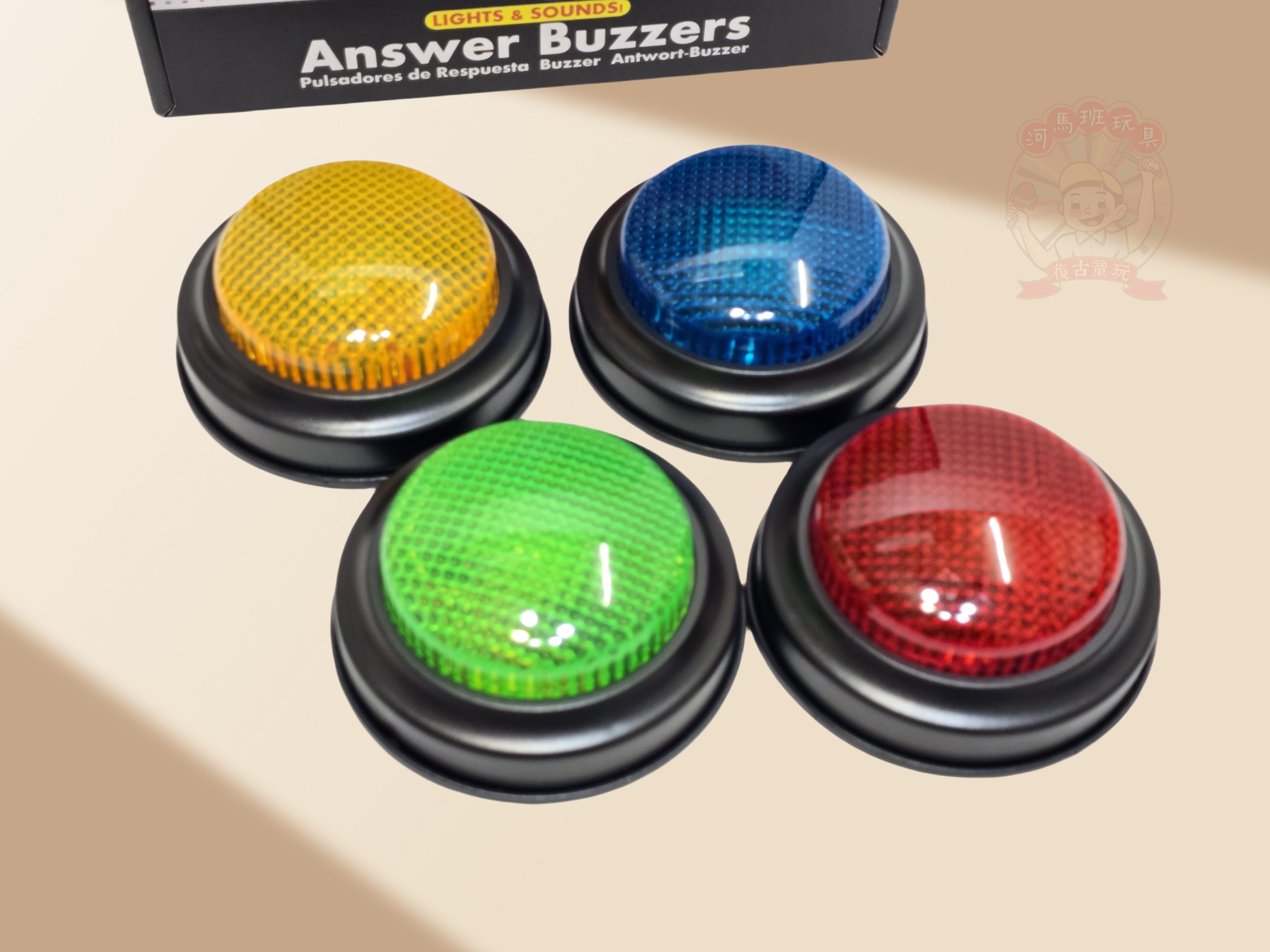 搶答鈴 蜂鳴器 搶答遊戲鈴 桌遊搶答鈴 4入搶答鈴 智問答團體遊戲室內團康必備小物 河馬班玩具 | 蝦皮購物