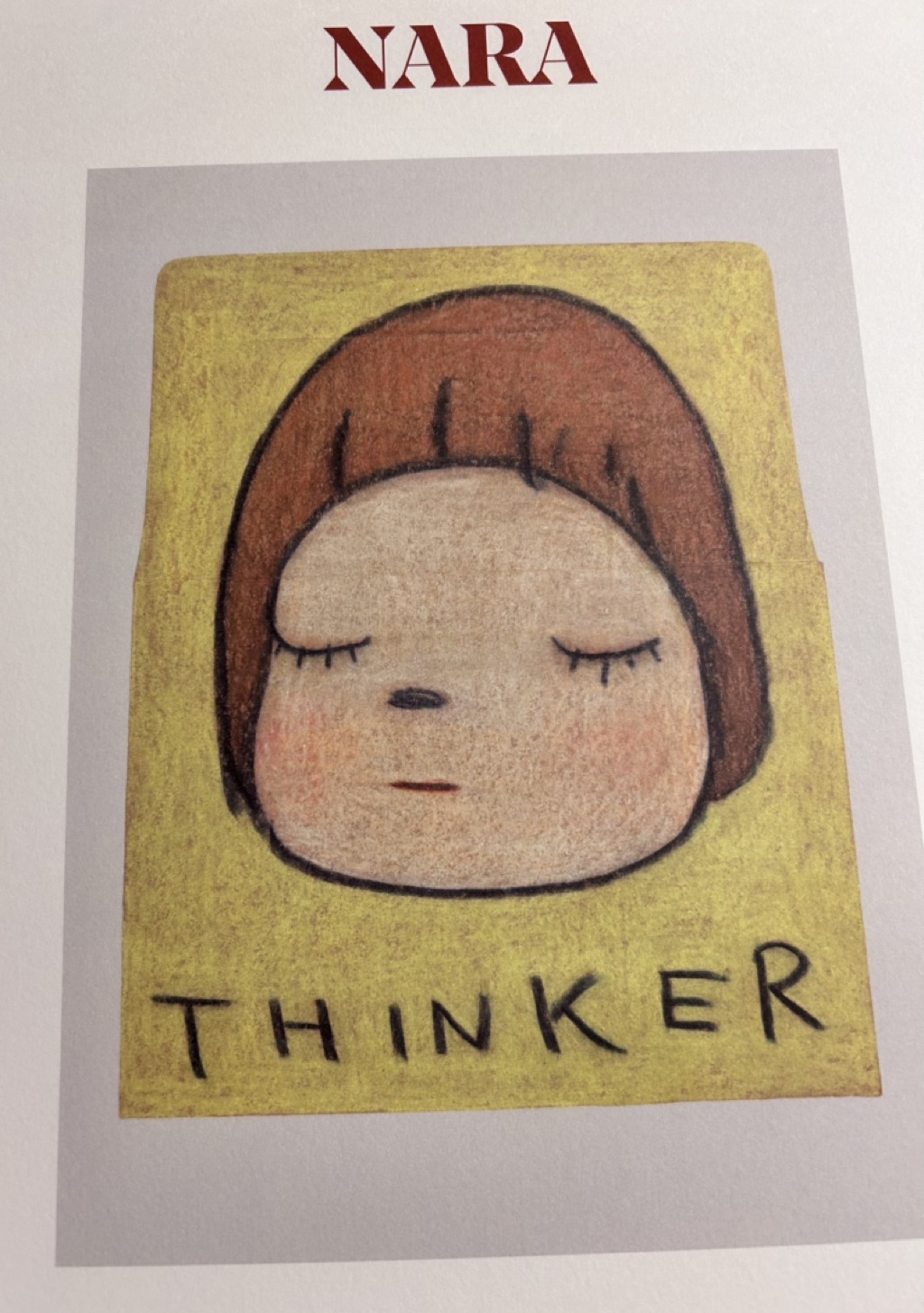 奈良美智增值收藏藝術微噴版畫展期限定小小沈思家Little Thinker