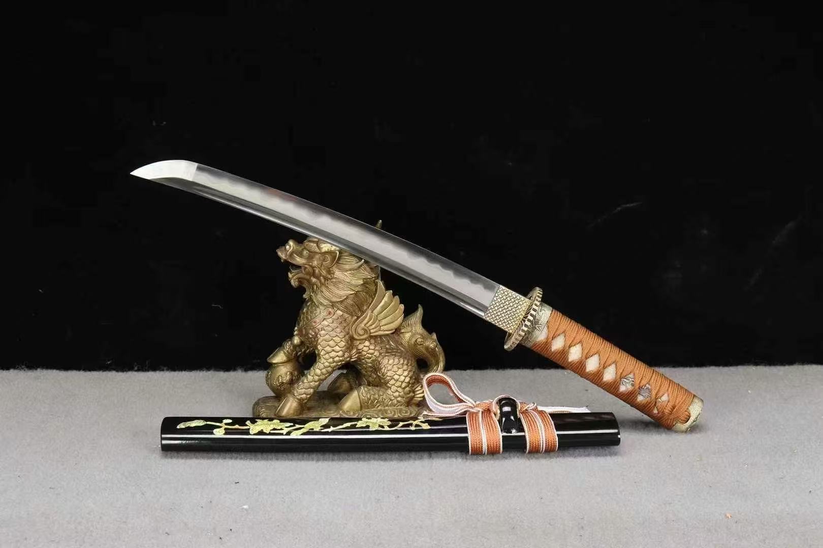 【典藏】12寸T10丁子燒水研磨肋差 脅差 武士打刀 居合道 劍道練習刀 日式太刀 東洋刀 收藏武士刀 龍泉刀劍 未開刃 | 蝦皮購物