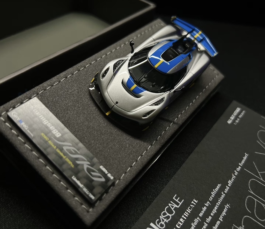 GRYNING Model 1:64 Koenigsegg Jesko 銀 樹脂 | 蝦皮購物