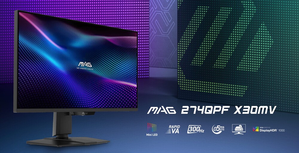 msi 微星MAG 274QPF X30MV 平面電競螢幕27型/300Hz/0.5Ms/QHD/Mini-LED