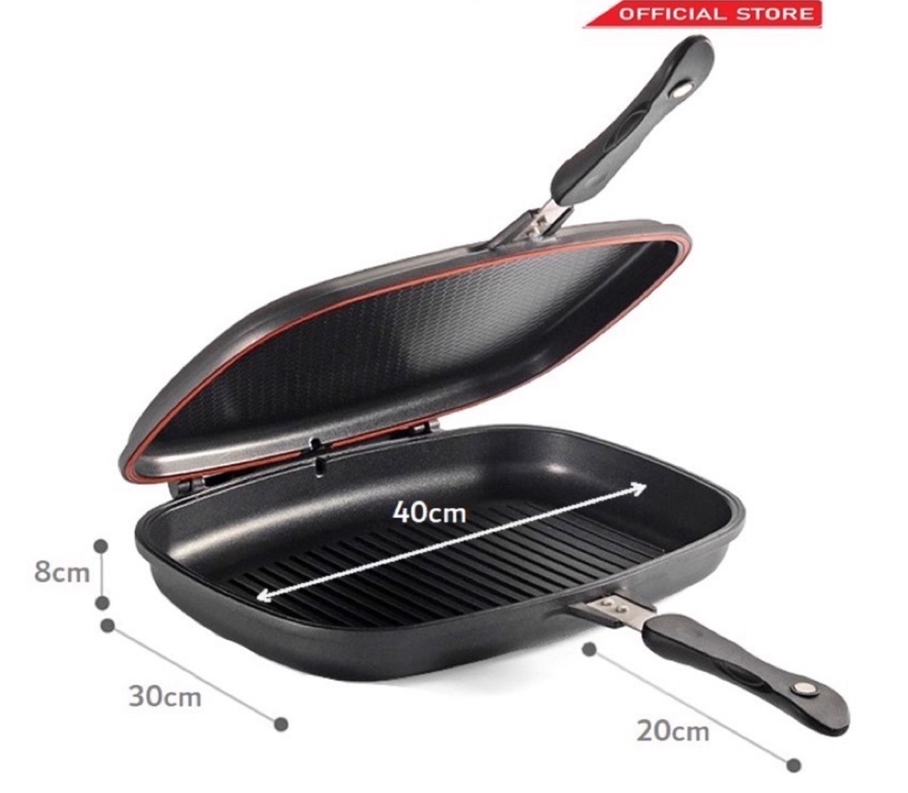 Doublepan Disine 36/40/44Cm Grill Pan Panci Teflon 雙面鍋烤盤不沾鍋 | 蝦皮購物