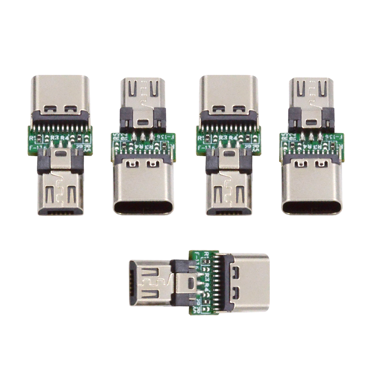CN-016-CF Micro USB轉Type-C Micro公轉Type-C母 PCBA轉接頭 (一組有5個) | 蝦皮購物