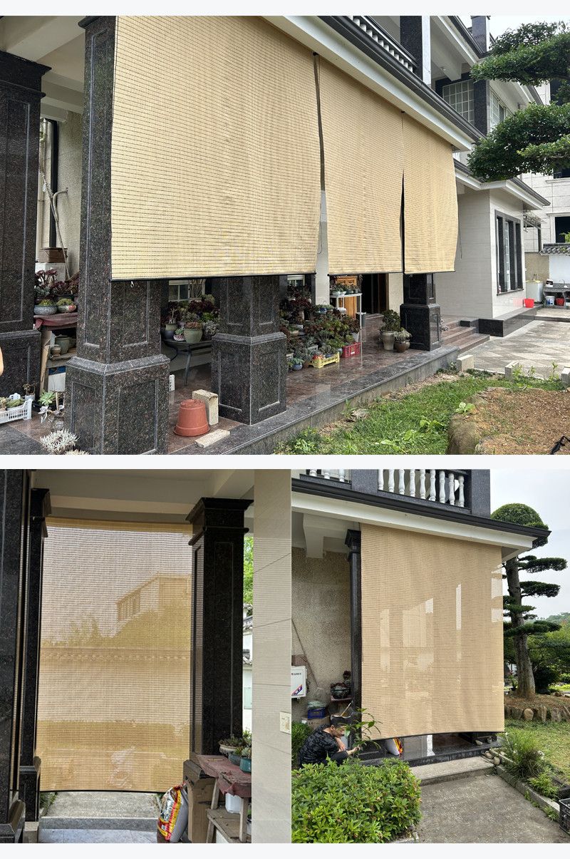 陽臺捲簾 戶外室外庭院 遮陽捲簾 遮光手拉升降卷簾窗簾 防水擋風防塵 免打孔 卷簾 拉簾 陽台 免打孔可開發票+客製尺寸 | 蝦皮購物