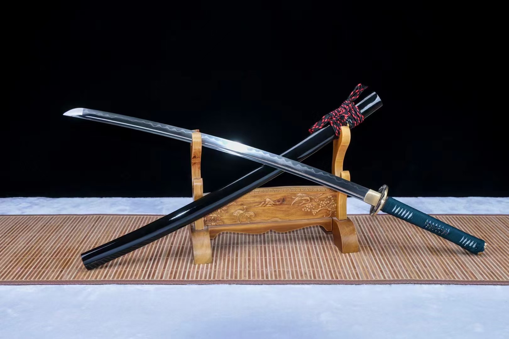 【廠家直銷】26寸花紋鋼-燒刃《竹魂武士刀》武士 日本刀 肋差 居合刀 Katana 打刀 武士刃 日式刀 太刀 未開刃 | 蝦皮購物