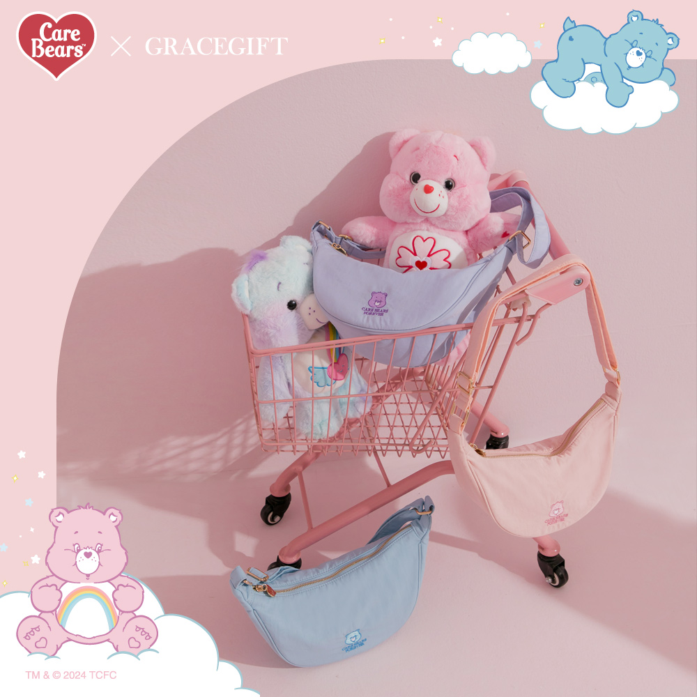 Gracegift台湾限定 Care Bears ケアベアハンドルバッグ ４色 Gracegift台湾限定 Care Bears ケアベアハンドルバッグ 4色