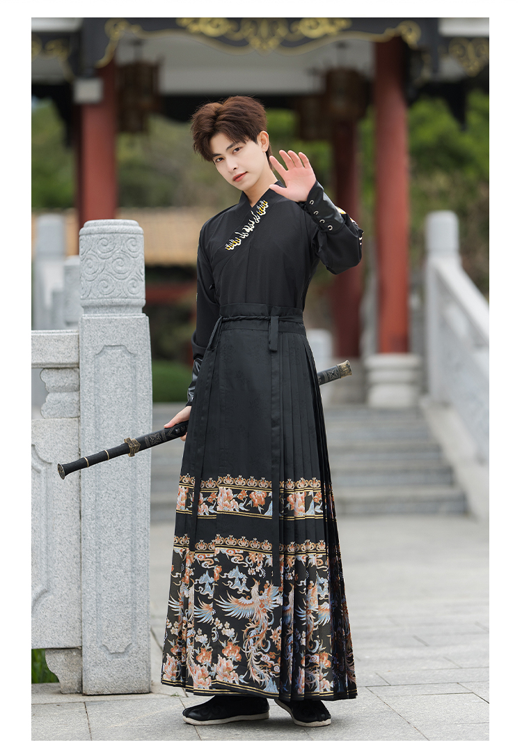 原創新款黑色漢服男新中式帥氣古裝武俠中國風學生公子書生套裝 | 蝦皮購物