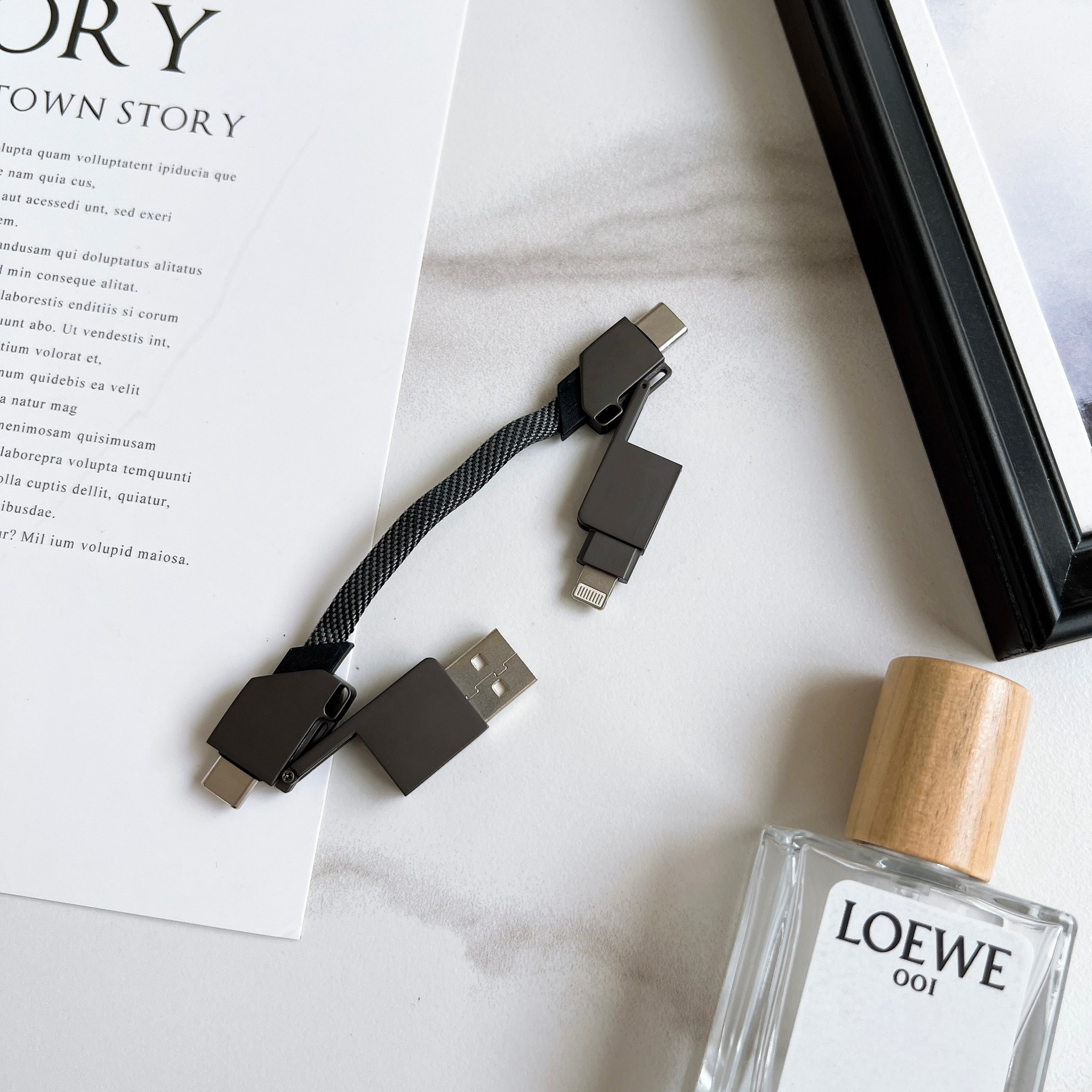 六合一鑰匙扣短線 100W快充充電線 隨身攜帶 適合多設備 Type-C Micro-USB 水果頭 手機 平板 快充 | 蝦皮購物