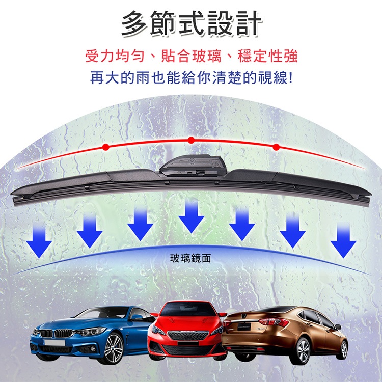【風之刃】撥水矽膠水刀雨刷 鍍膜雨刷 軟骨雨刷 多節式雨刷 改善雨刷跳動 異聲 油墨 升級 GO購汽車百貨 | 蝦皮購物